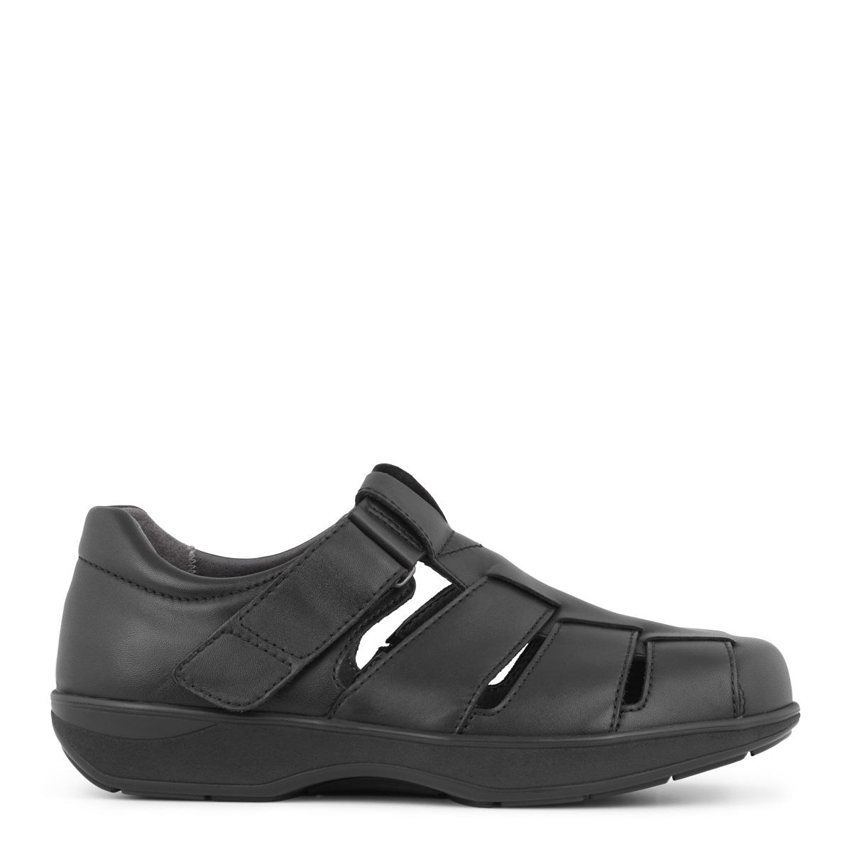 Men´s braided sandal with heel cap and adjustable velcro strap