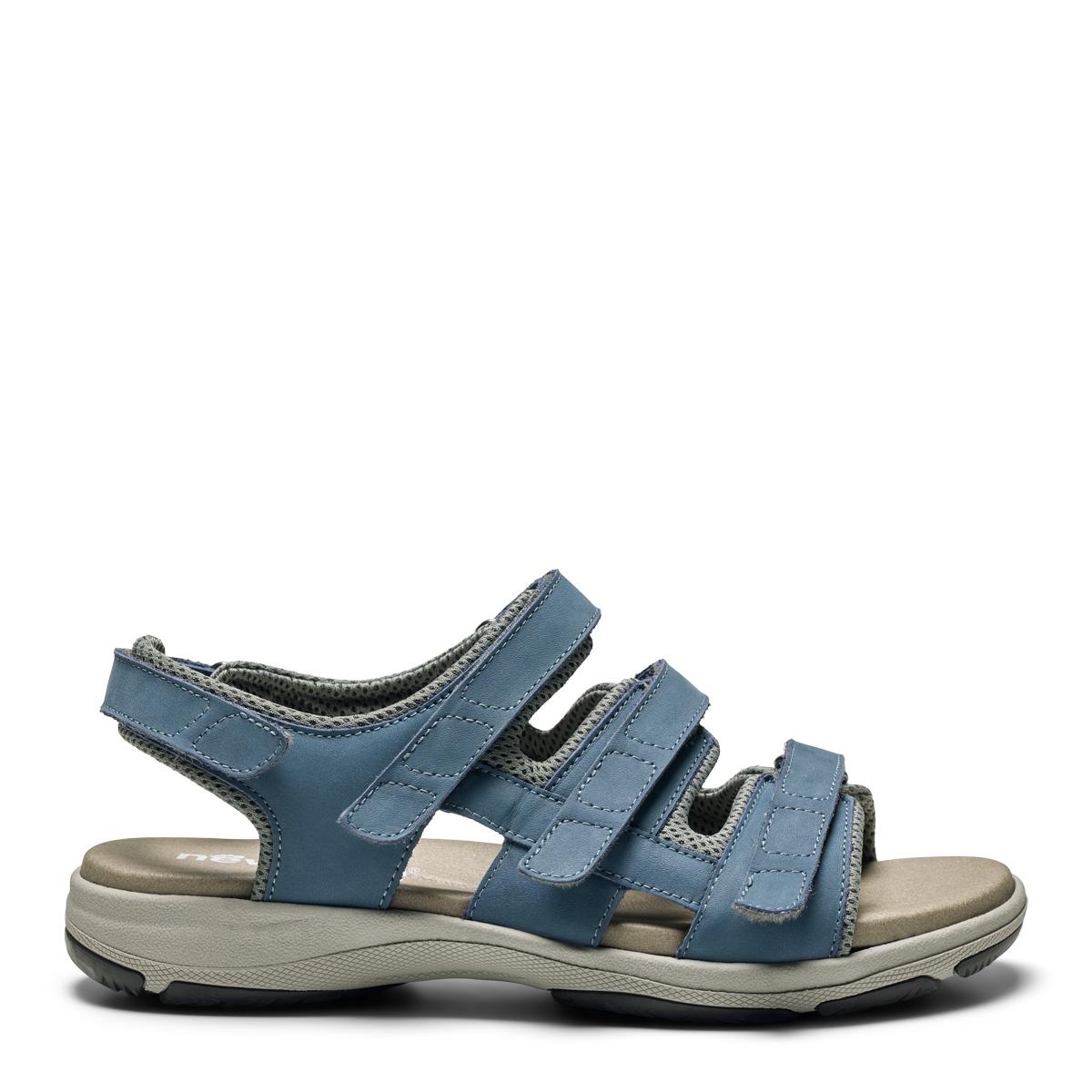 Sporty sandal med regulerbar hælrem og velcrolukninger til damer