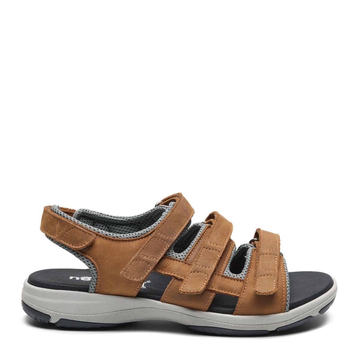 Sporty sandal med regulerbar hælrem og velcrolukninger til damer