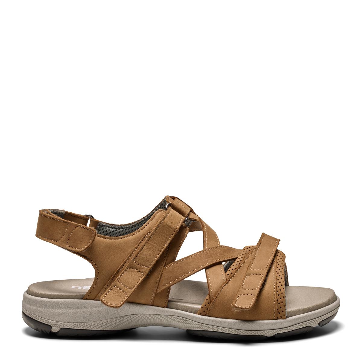 Sporty sandal med regulerbar hælrem og to velcrolukninger til damer