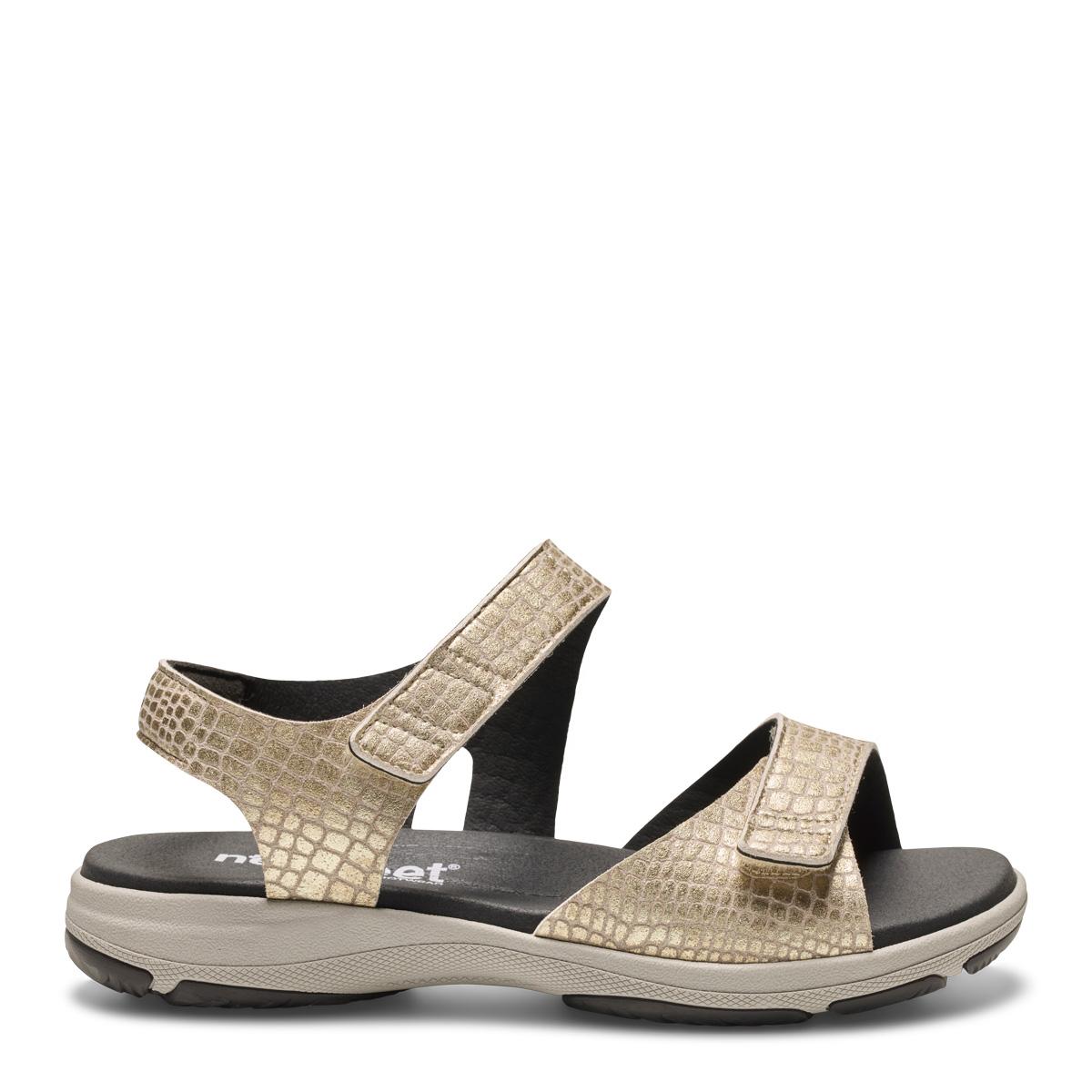 Sporty sandal med hælrem og  to velcroremme - til damer