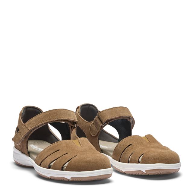 Sandal med lukket tå og enkelt velkrorem