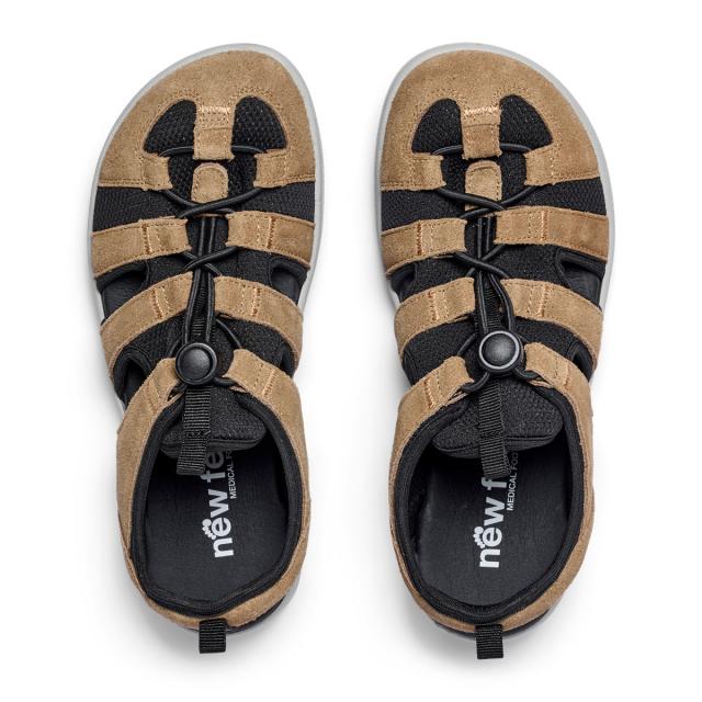 Praktisk damesandal med elastiksnøre