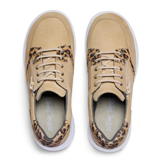 Smart damesneaker med snøre og lynlåslukning