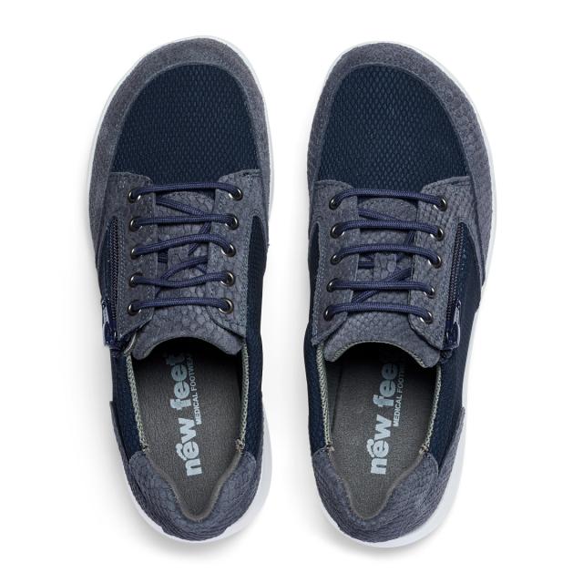 Damesko med lynlås og snørelukning