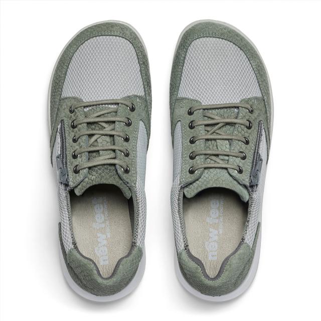 Damesko med lynlås og snørelukning