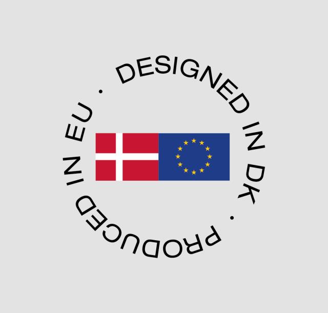 Designet i Danmark - produceret i EU
