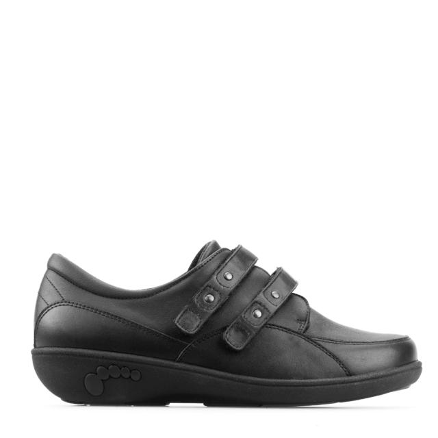 Klassisk sko med to justerbare velcroremme - til damer